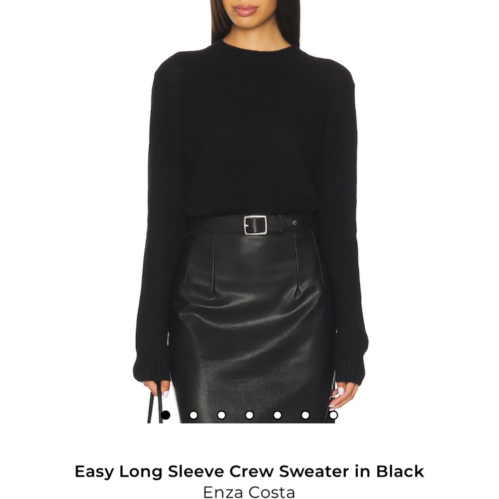 Enza Costa Black Crew Sweater